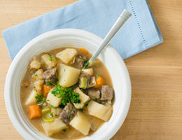 A bowl of American Irish stew.